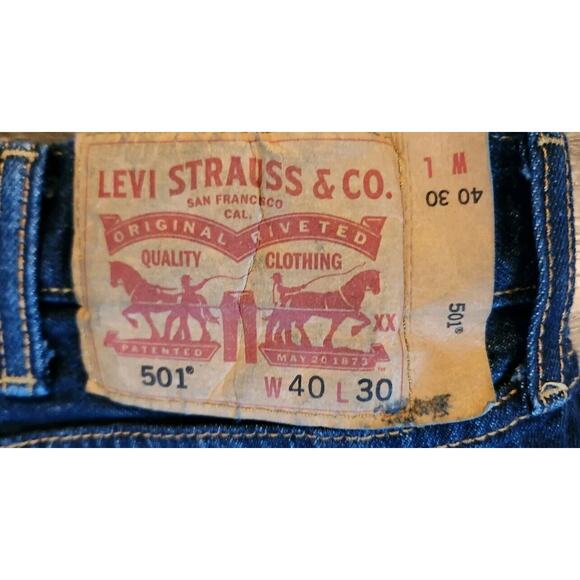 Levis 501XX Jeans Men's Size 39 x 27 Blue Denim Straight Leg Button Fly Western - Picture 1 of 8